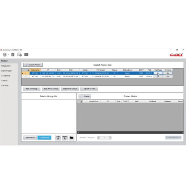 GoUtility – Herramienta de Gestión de Impresión en Red para Impresoras GoDEX - Aplicación